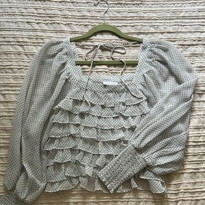 TOPSHOP Balloon Sleeve, Polka dot Top